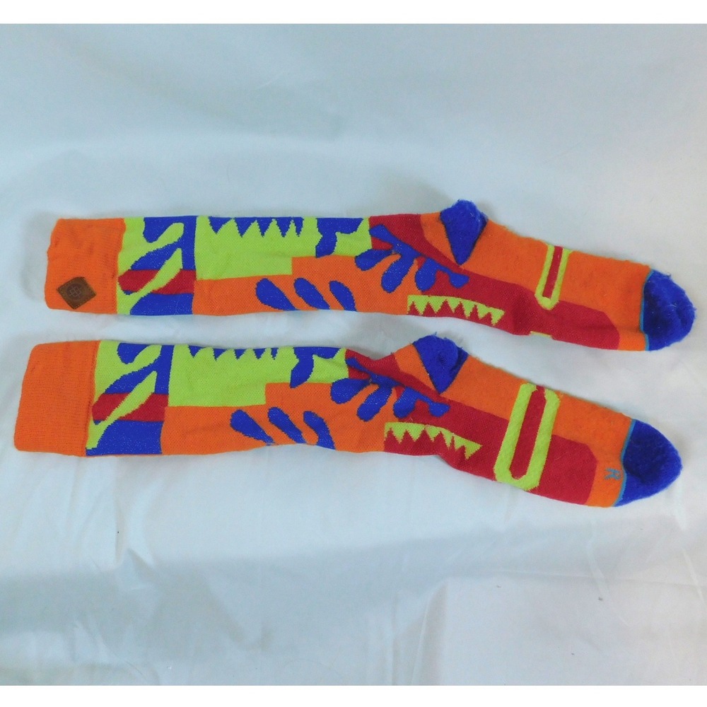 Stance Mens Tall Socks Multi Color Geometric Abstract Pattern Athletic Fair